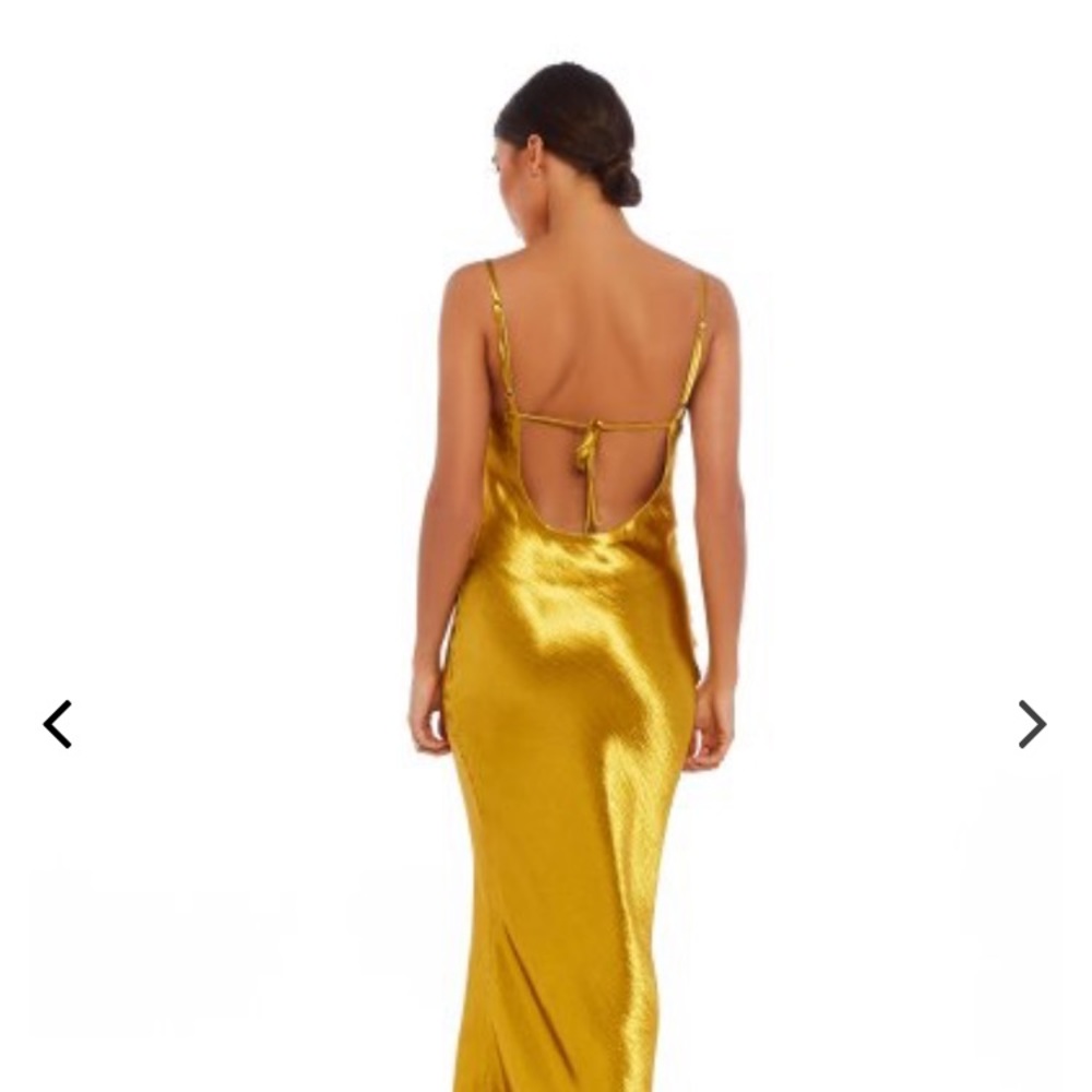 Public Desire Gold Slip Dress